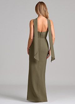 Azazie Calandra Suknie dla druhen Osłona Pofałdowany Szyfon Do ziemi Sukienka image2