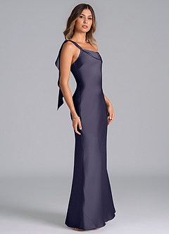 Azazie Driea Brudtärnklänningar Klä av Sjöjungfru i Stretch Satin Ena axeln Stormig image4