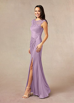 Azazie Oliniana Final Sale Wisteria Mermaid Lace Mesh Dress image2