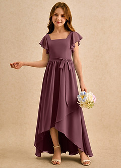 Azazie Milly Girls Formal Flower Girl Klänningar Klä A-Line i Chiffong Plisserad image4