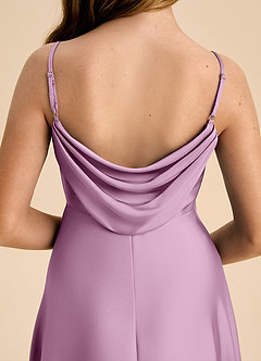 Azazie Bug Junior Linia A Pofałdowany Satyna elastyczna Długość podłogi Młodsza druhna Sukienka image8