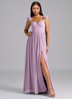 Azazie Denisse Bridesmaid Dresses Wisteria A-Line Ruched Chiffon Dress image5