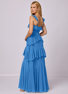 Barbie ♥ Azazie Bridesmaid Dresses Blue Jay A-Line Sweetheart Neckline Chiffon Dress image2