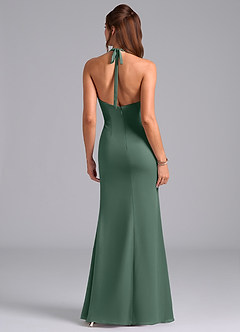 Azazie Valerie Bridesmaid Dresses Sea Moss Mermaid Pleated Chiffon Dress image6