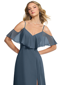 Azazie Jean Bridesmaid Dresses Neptune A-Line Chiffon Convertible Dress image6