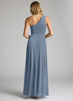 Azazie Brooke Bridesmaid Dresses Twilight A-Line One Shoulder Mesh Dress image5