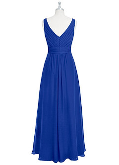 Azazie Pierrette Bridesmaid Dresses Royal Blue A-Line Pleated Chiffon Dress image8