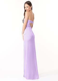 Azazie Leonis Brautjungfernkleider Wandelbar Meerjungfrau-Linie Plissee Stretch-Satin Kleid Flieder image7