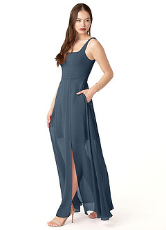 Azazie Renee Final Sale Neptune A-Line with Pockets Chiffon Dress image4