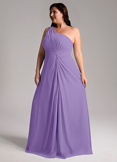 Azazie Brooke Jurken voor bruidsmeisjes Jurk van Chiffon met A-Lijn One-Shoulder Tahiti image12
