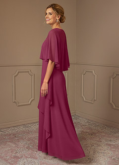 Azazie Bowie Mother of the Bride Dresses Mulberry A-Line Chiffon Dress image3