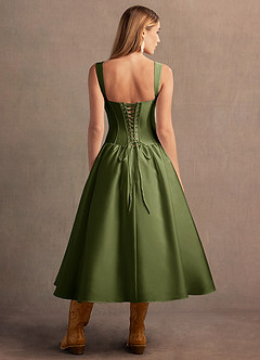 Arwen 올리브 미디 드레스 image3