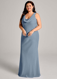 Azazie Rylina Bridesmaid Dresses Twilight Mermaid Pleated Chiffon Dress image9