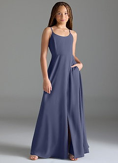 Azazie Moira Junior Stormy A-Line with Pockets Chiffon Dress image1