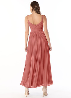 Azazie Raychelle Bridesmaid Dresses Antique Rose A-Line V-Neck Chiffon Dress image5