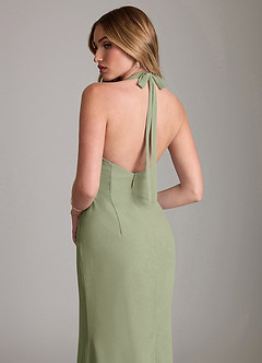 Azazie Valerie Bridesmaid Dresses Pistachio Mermaid Pleated Chiffon Dress image6