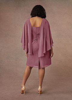 Azazie Mirra Mother of the Bride Dresses Vintage Mauve Sheath Scoop Pleated Chiffon Dress image10