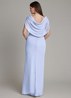 Azazie Hadley Robes de demoiselle d'honneur Robe Sirène en Mousseline de soie Plissée Eis image10