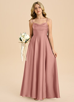 Azazie Bear Junior Rosette A-Line Sweetheart Neckline Stretch Satin Dress image7