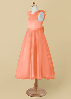 Azazie Dolly Flower Girl Dresses Sunset A-Line Bow Tulle Dress image9