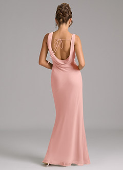 Azazie Rylina Bridesmaid Dresses Rosette Mermaid Pleated Chiffon Dress image6