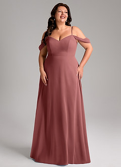 Azazie Marley Bridesmaid Dresses Amethyst A-Line Off the Shoulder Chiffon Convertible Dress image13