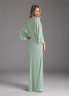 Azazie Ysabella Mother of the Bride Dresses Agave Mermaid Pleated Mesh Dress image10