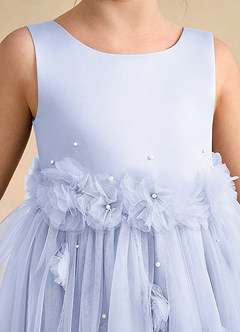Azazie Lux Flower Girl Dresses Lavender A-Line Beaded Tulle Dress image7
