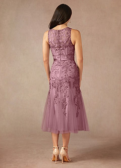 Azazie Herrin Mother of the Bride Dresses Vintage Mauve Mermaid Lace Dress image3
