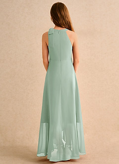 Azazie Boop Girls Formal Jurken voor bloemenmeisjes A-Lijn Jurk van Chiffon Boog Agave image2