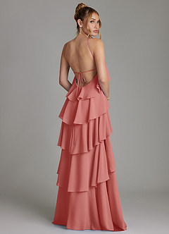 Azazie Deena Abiti da Damigella Abito A-Line in Chiffon Drappeggiato Rosa Antica image2