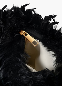 front Torebka ze sztucznego pióra