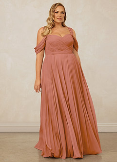 Christian Siriano Bridal for Azazie 1013 Bridesmaid Dresses MAI TAI A-Line Off the Shoulder Chiffon Dress image10