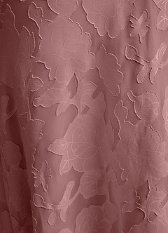 Azazie Emerson Robes de demoiselle d'honneur Robe Sirène en Blumen-Burnout Épaule décolletée Rose Poussiéreuse image3