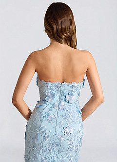 Maxi jurk Elina IJsblauwe Bloemen image6