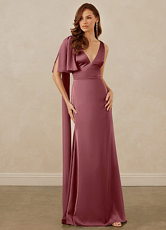 Christian Siriano Bridal for Azazie 1011 Bridesmaid Dresses Desert Rose Mermaid Bow Stretch Satin Dress image5