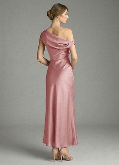 Azazie Emerson Bridesmaid Dresses Dusty Rose Mermaid Off the Shoulder Stretch Satin Dress image6
