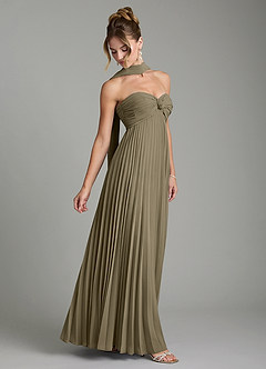 Azazie Tempest Robes de demoiselle d'honneur Robe Empire Convertible en Mousseline de soie Corset Vert Saule image7