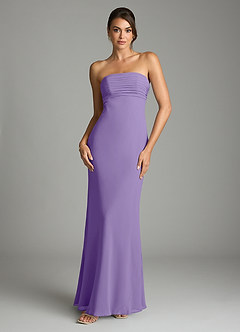 Azazie Saylor Brudtärnklänningar Klä av Sjöjungfru i Chiffong Axelbandslös Tahiti image3