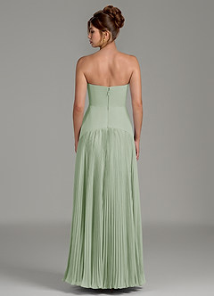Azazie Yuliana Bridesmaid Dresses Dusty Sage A-Line Strapless Chiffon Dress image2