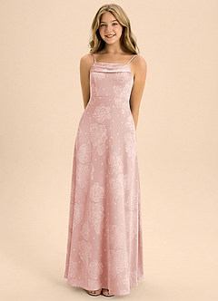 front Azazie Anselie Junior Formal Dress