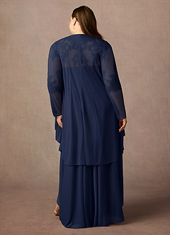 Azazie Anne Mother of the Bride Dresses Dark Navy Sheath Sweetheart Sequins Lace Dress image11