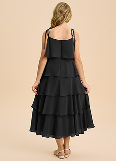 Azazie Shortcake Junior Klä av A-Line i Chiffong Rosett image2