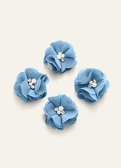 front Four-Piece Matching Color Chiffon Hair Clip Set