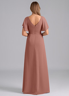 Azazie Ambrosia Bridesmaid Dresses Cedar Rose A-Line Pleated Chiffon Dress image6