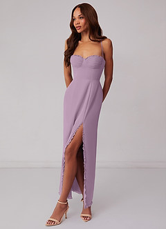 Barbie ♥ Azazie Bridesmaid Dresses Wisteria Sheath Corset Chiffon Dress image2