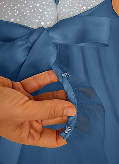 Azazie Tay Flower Girl Dresses Twilight A-Line Sequins Tulle Dress image4
