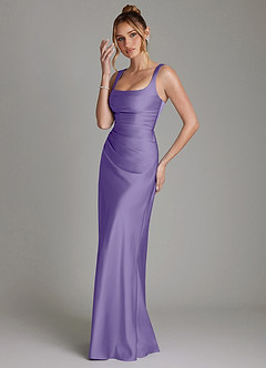 Azazie Agustina Bridesmaid Dresses Tahiti Mermaid Corset Stretch Satin Dress image5
