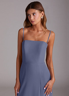 Azazie Wren Vestidos de madrinha de casamento Vestido Tormentoso de Chiffon de Linha A com Sem alças image2