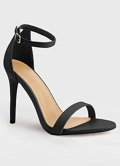 front Tacones de aguja con una sola correa de piel sintética